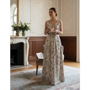 Donna Karan Women’s Size 6 Black White Floral Sleeveless Dress NWT Belted